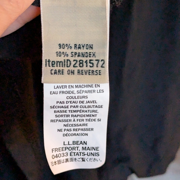 L.L. Bean Black A-line Jersey Dress - Picture 6 of 8